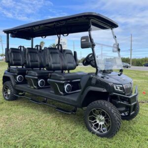 2025 Evolution D5-Maverick 6 Plus Black Golf Cart Front View California