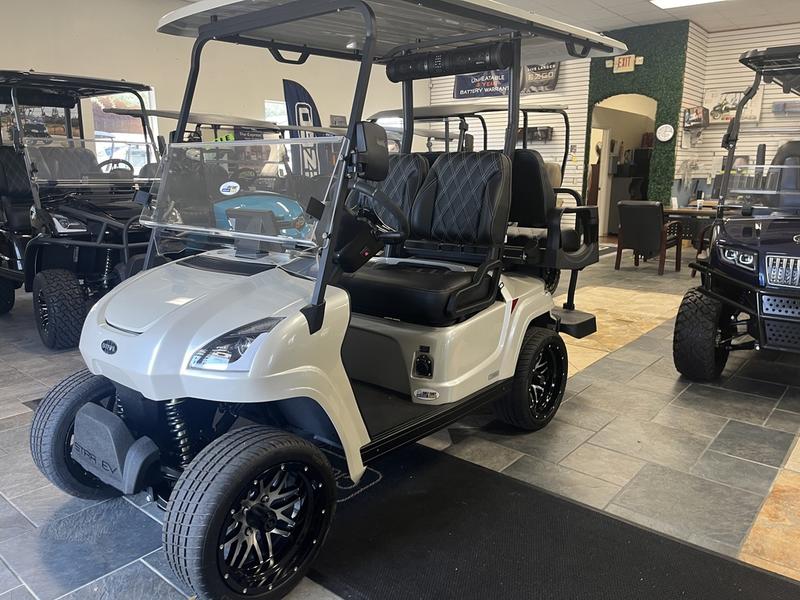 Front view of 2025 Star EV Sirius 2+2 at Sea Pines Resort in Hilton Head Island, South Carolina.