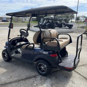 Four-passenger premium seating inside 2025 Club Car Onward HP Lithium New York