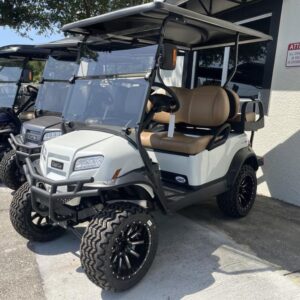 Lifted suspension and all-terrain tires on 2025 Club Car Onward Lifted 4 Passenger XR Lithium in Philadelphia Pennsylvania