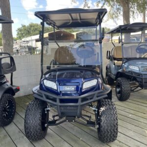 Front LED headlights of 2025 Club Car Onward Lifted 4 Passenger XR Lithium golf cart in Savannah Georgia
