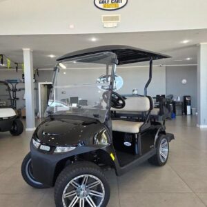 Side view of 2025 E-Z-GO Freedom RXV ELiTE Lithium Black in Richmond Virginia