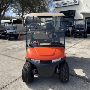 Side profile of 2025 E-Z-GO Valor EX1 Sport Solar Flare in Detroit Michigan