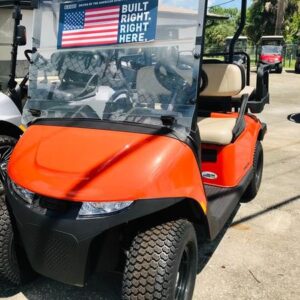 Side profile of 2025 E-Z-GO Valor Gas Solar Flare in Jacksonville Florida