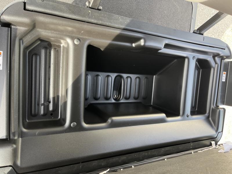 Rear fold-down seat and cargo platform on 2026 Club Car Onward Lifted Gas silver Pennsylvania